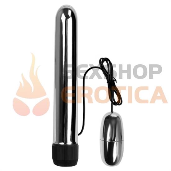 Vibrador rigido con bala vibradora externa